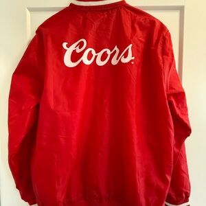 Brixton x Coors Banquet Beer Red Bomber Varsity Track Jacket - Large